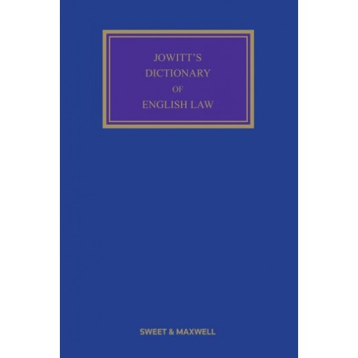 Jowitt's Dictionary of English Law 5th 2019 2Vols